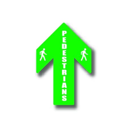 Ergomat 34in x 26in ARROW SIGNS - Pedestrians DSV-SIGN 884 #0462 -UEN
